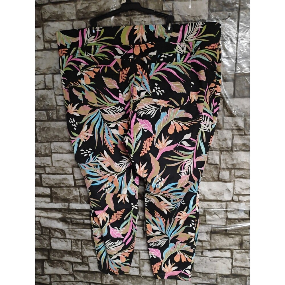 Terra & Sky Black Plants Pull On Jeggings Women Size 3X (24W - 26W )